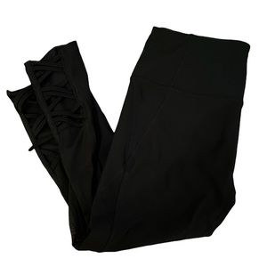 RBX Cutout Criss Cross Legging Crop Cropped Leggings Athletic Sport Medium M